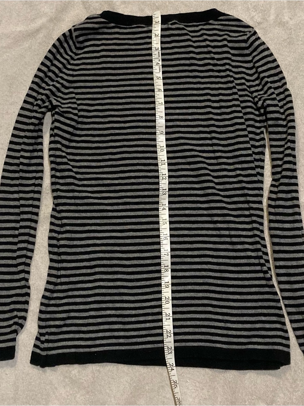 Old Navy Black & Gray Striped Long Sleeve Top - Picture 3 of 3